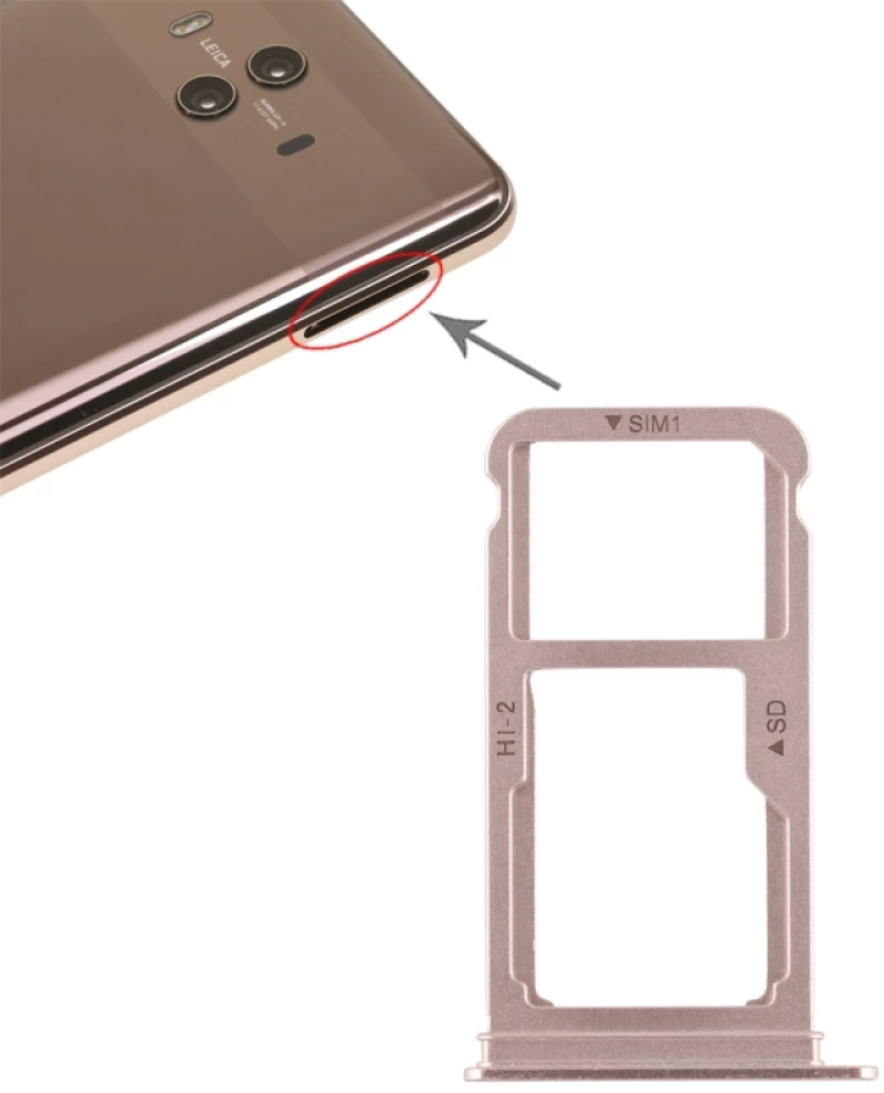 SIM Card Tray + SIM Card Tray / Micro SD Card for Huawei Mate 10 (Gold) (OEM)