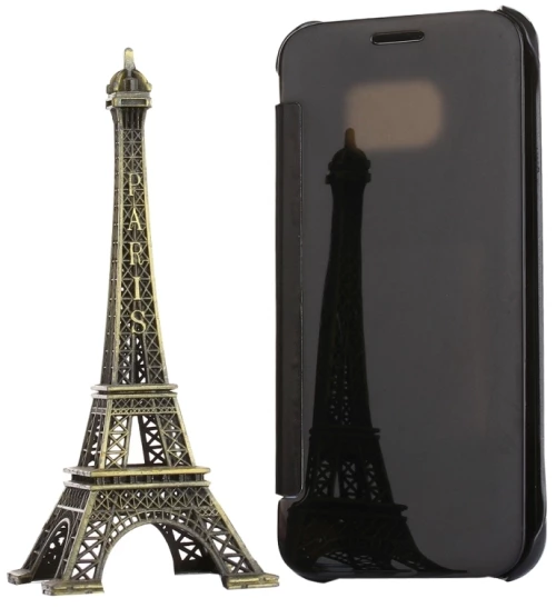 For Galaxy S7 / G930 Electroplating Mirror Horizontal Flip Leather Case (Black) (OEM)