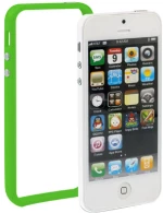 Για iPhone 5 & 5s Πλαστική θήκη πλαίσιου με κουμπιά (πράσινο) (OEM)