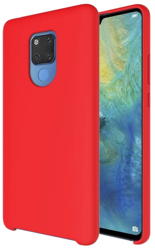 Pure Color Liquid Silicone Case for Huawei Mate 20 X (Red) (OEM)