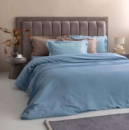 Παπλωματοθήκη Σετ Υπέρδιπλη (240x250) Posh Sateen Denim βαμβακοσατέν Palamaiki