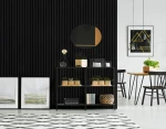 PS Panel τοίχου με 3D πηχάκια Residence 21/122 10 Black New Plan
