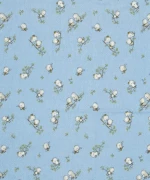 Σεντόνι φανελένιο Λίκνου (80x110) Birds 14 Sky blue DimCol
