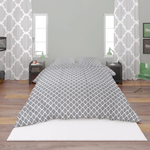 Σετ Σεντόνια βαμβακερά Μονά (160x240) Windows 135 Grey DimCol