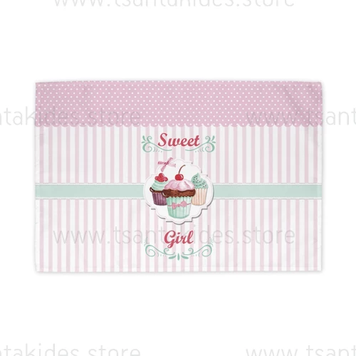 Σουπλά Υφασμάτινο βάπτισης Cupcakes TS107
