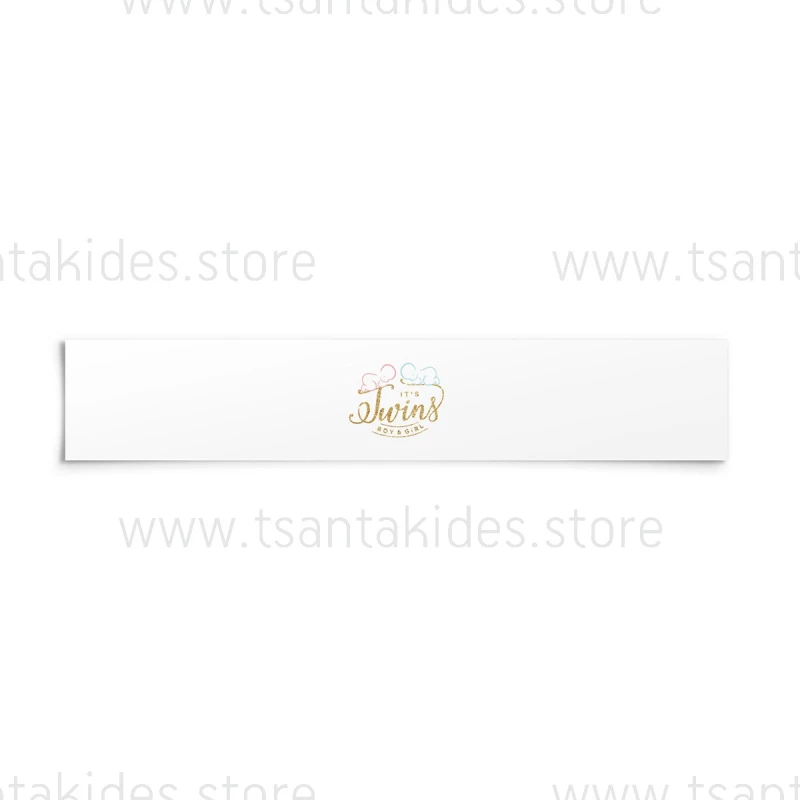 Ετικέτα Νερού βάπτισης για δίδυμα Αγοράκι και κοριτσάκι TS460