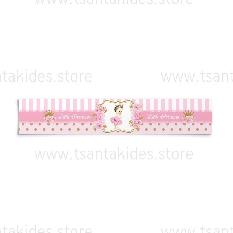 Ετικέτα Νερού βάπτισης με Θέμα Little Princess TS108