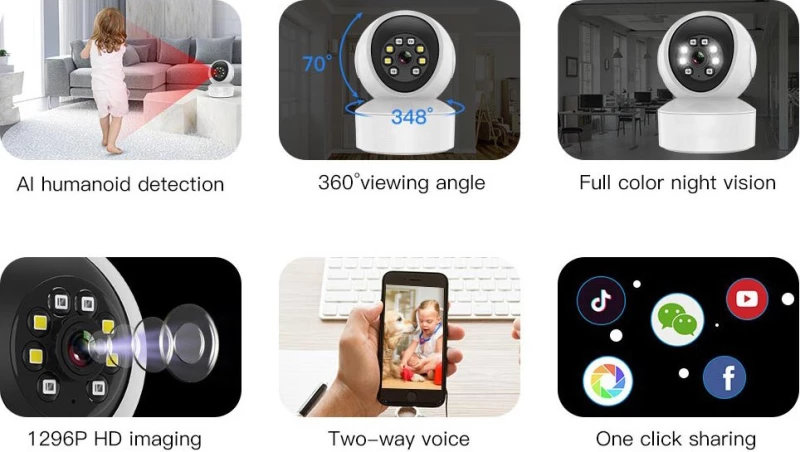 VSTARCAM smart IP κάμερα CS49L, 3MP, WiFi, PTZ