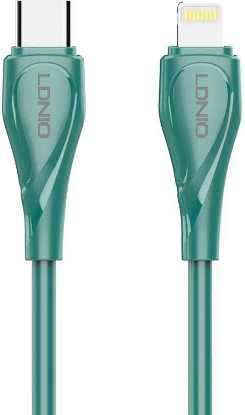 LDNIO καλώδιο Lightning σε USB-C LC611I, 30W PD, 1m, πράσινο