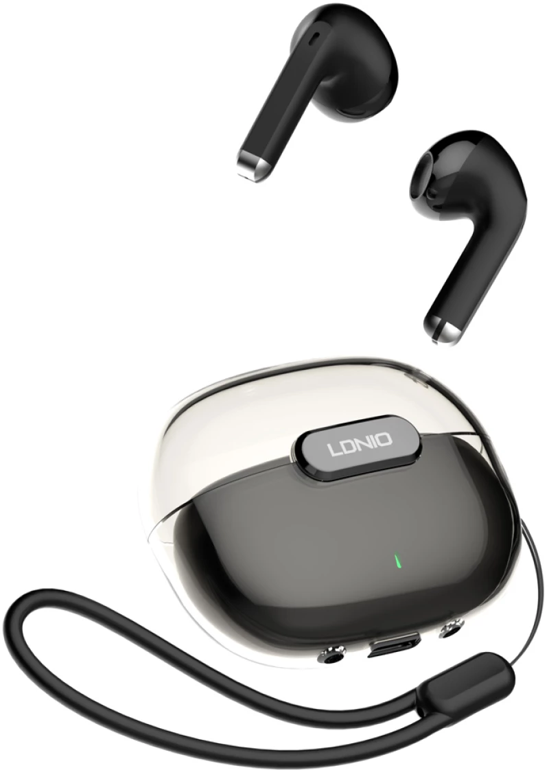 LDNIO earphones με θήκη φόρτισης T03, True Wireless, HiFi, μαύρα