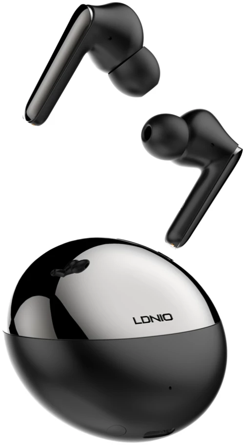 LDNIO earphones με θήκη φόρτισης T01, True Wireless, HiFi, μαύρα