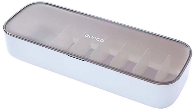 ECOCO κουτί οργάνωσης καλωδίων E2206 με ταινία τύπου velcro, λευκό