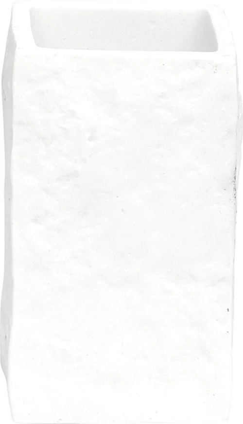 Eurocasa 2216 Ποτηροθήκη Polyresin 6,5x6.5x10 εκ., Λευκή