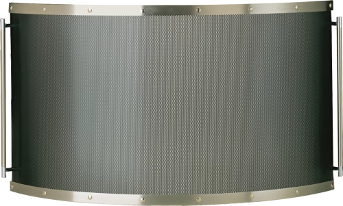 Zogometal 532 Κάλυψη Μεταλλική Σίτα Τζακιού 90 x50 εκ., Νίκελ Ματ
