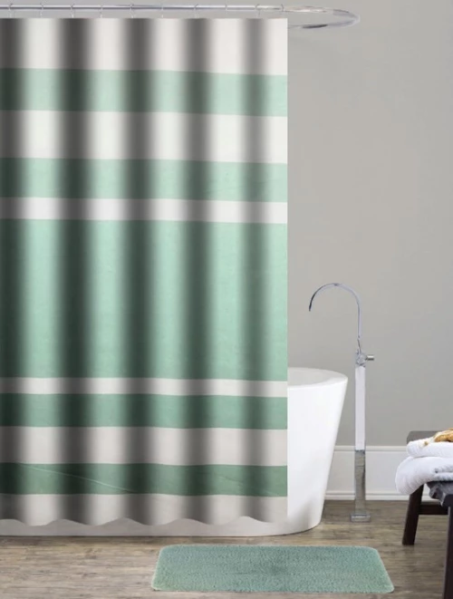 Frans Interior Design K31-20 Κουρτίνα Μπάνιου Υφασμάτινη 180x200 εκ., Λευκή Βεραμάν