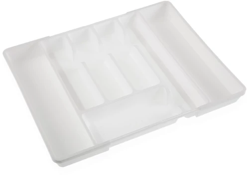 Finezzahome 21890041 Θήκη για Μαχαιροπήρουνα Πλαστική Επεκτεινόμενη 36,8x27,3x4,3εκ., Λευκό