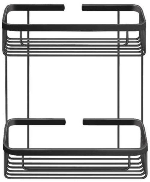 Σπογγοθήκη Διπλή Παραλληλόγραμμη Sanco 004-M116 26.5x12.5x29εκ., Μαύρη