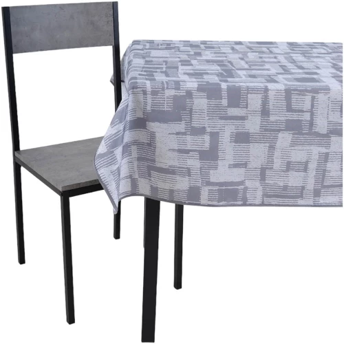 ΤΡΑΠΕΖΟΜΑΝΤΗΛΟ ΑΛΕΚΙΑΣΤΟ 140x180εκ. ΑΣΠΡΕΣ ΓΚΡΙ ΓΡΑΜΜΕΣ ANKOR