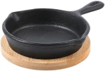 ESTIA ΤΗΓΑΝΙ ΣΕΡΒΙΡΙΣΜΑΤΟΣ IRON MANTEMENIO 10cm ΜΕ ΒΑΣΗ BAMBOO