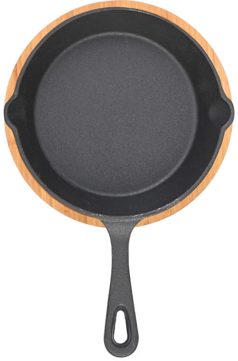 ESTIA ΤΗΓΑΝΙ ΣΕΡΒΙΡΙΣΜΑΤΟΣ IRON MANTEMENIO 10cm ΜΕ ΒΑΣΗ BAMBOO