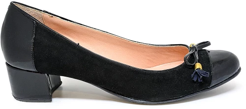 Bigshoes MX1627-01ca Δερμάτινη Γόβα Μαύρη 5cm