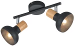 Σποτ RL Lighting Latika R81522032 Μαύρο με Φυσικό Ξύλο