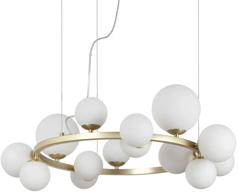 Κρεμαστό Φωτιστικό Ideal Lux Perlage 283814 Χρυσό Ματ