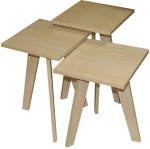 MULTIHOME ΤΡΑΠΕΖΑΚΙΑ ΖΙΓΚΟΝ ΣΕΤ 3ΤΜΧ ROMEO ΕΚΡΟΥ 52x34x34 S272 950-027-0040