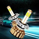 2 PCS Auto Car H4/9003/HB2 30W 2400LM 6000K Pure White COB LED Headlight Bulbs Conversion Kit, DC 9-36V (OEM)