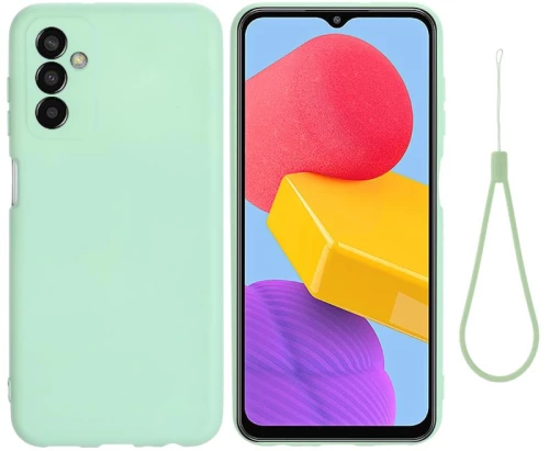 For Samsung Galaxy M13 4G Pure Color Liquid Silicone Shockproof Phone Case(Green) (OEM)