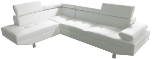 WOODWELL SECTOR Καναπές Σαλονιού Δεξιά Γωνία, Ανακλινόμενα Κεφαλάρια, Pu Άσπρο 265x191x82cm H.82cm 265x191x82cm H.82cm Ε989,5R
