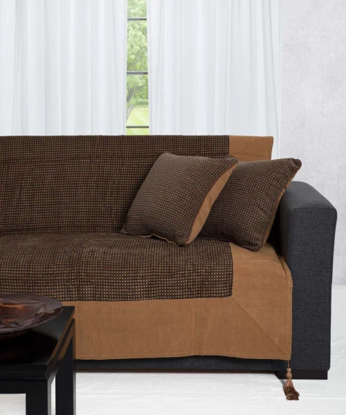 ΡΙΧΤΑΡΙΑ 809 (180cm x 180cm / 180cm x 250cm / 180cm x 300cm) καφέ Silk Fashion