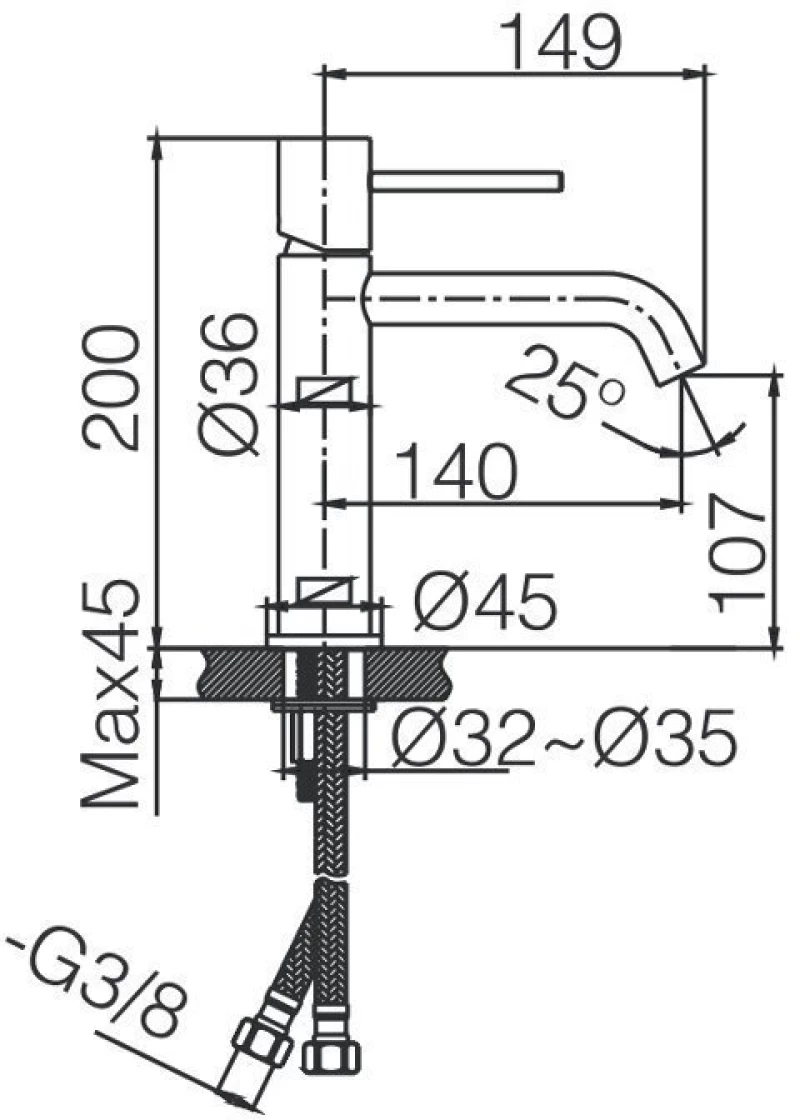 Imex Monza BDM039-1ORC Αναμεικτική Μπαταρία Νιπτήρα Ροζ Χρυσή