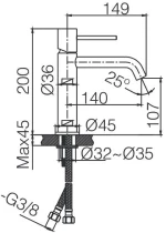 Imex Monza BDM039-1ORC Αναμεικτική Μπαταρία Νιπτήρα Ροζ Χρυσή