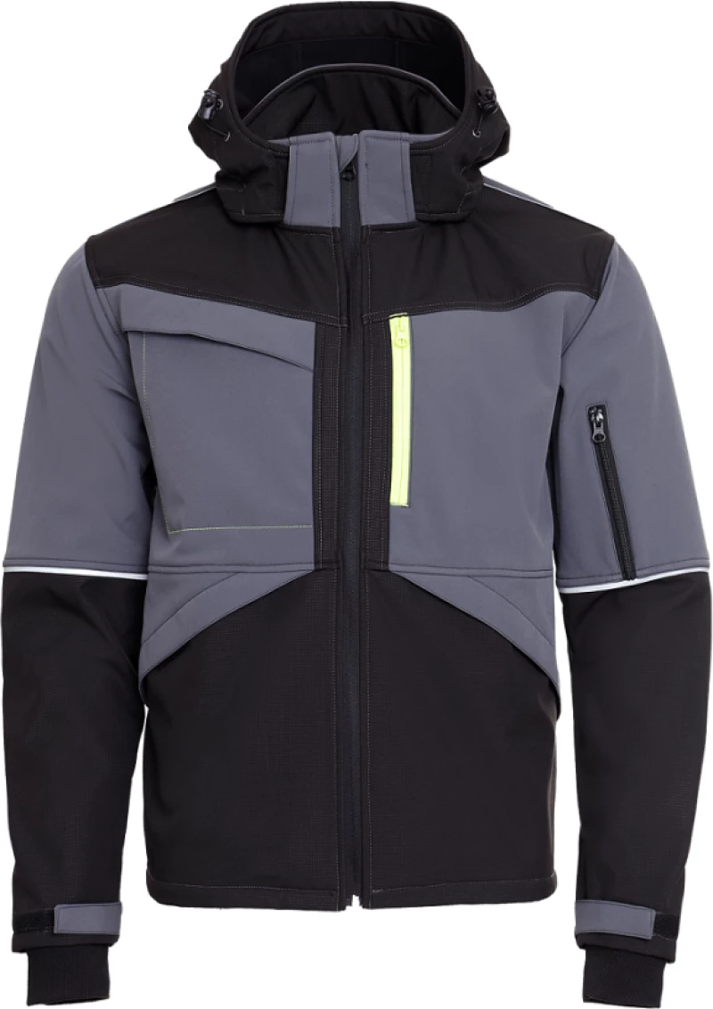 Ελαστικό Μπουφάν Εργασίας Μαύρο - Prisma Softshell Stretch 2.0 Black Grey Jacket