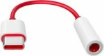OnePlus® Καλώδιο Αντάπτορας Converter από Type -C σε Headphones Jack 3,5mm- Κόκκινο