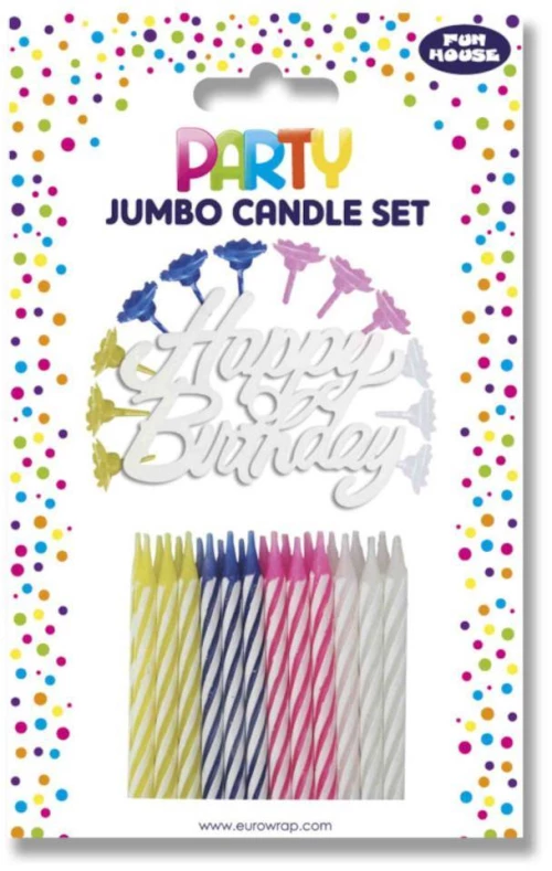 Σετ Κεριών Χρωματιστά- Generic Jumbo Candle set