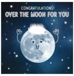 Ευχετήρια Κάρτα Congratulations  ''TRACKS FLUFF'' Φεγγάρι με Μαλλιά