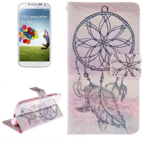 Aesthetic Windbell Pattern Horizontal Flip Leather Case with Holder & Card Slots & Wallet for Galaxy S IV / i9500 (OEM)