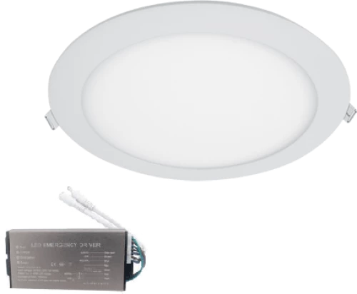 LED ΠΑΝΕΛ ΣΤΡΌΓΓΥΛΟ 18W 4000K IP44+ ΚΙΤ ΑΣΦΑΛΕΙΑΣ
