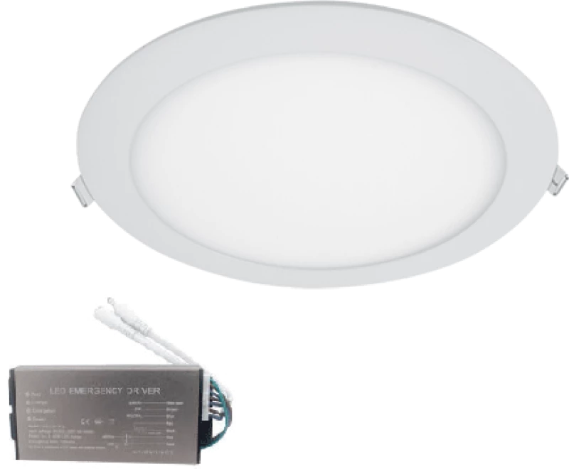 LED ΠΑΝΕΛ ΣΤΡΌΓΓΥΛΟ 18W 6500K IP44+ ΚΙΤ ΑΣΦΑΛΕΙΑΣ