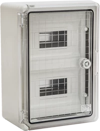 ΠΛΑΣΤΙΚΟΣ ΠΙΝΑΚΑΣ ABS PP 3114 24 ΘΕΣΕΩΝ IP 65 - ΔΙΑΦΑΝΗ ΠΟΡΤΑ