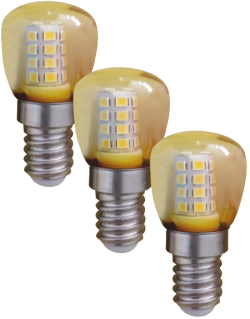 E14 LED 1W YELLOW 230V AC 60Lm 2835SMD Ra80 3PCS-PACK