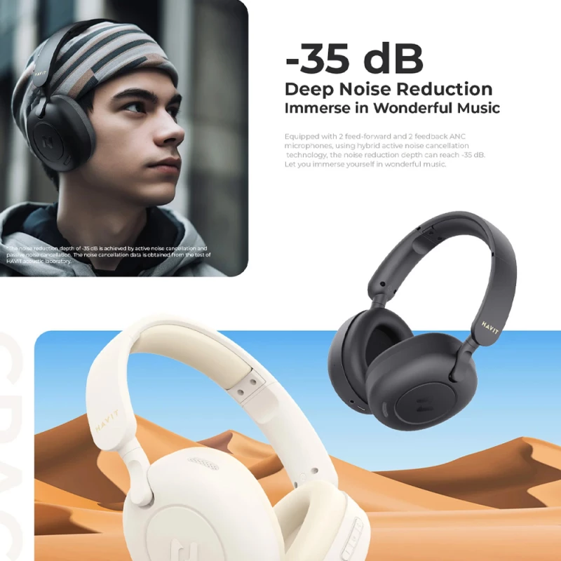 Ασύρματα Ακουστικά Havit - H655BT (Beige)