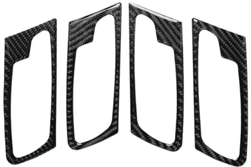 4 in 1 Car Carbon Fiber Solid Color Door Handle Decorative Sticker for BMW 2008-2014 X5 E70 / E71, Left Drive (OEM)