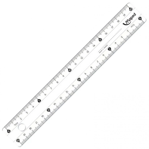 MAPED Χάρακας Cristal 20 εκ