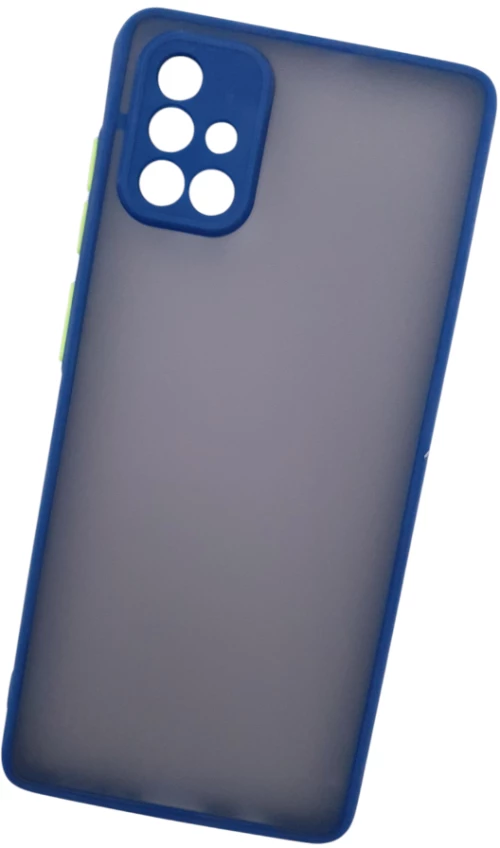 Naxius Case Rubber Frame Blue Samsung A71 Naxius