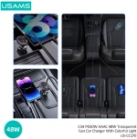 USAMS φορτιστής αυτοκινήτου US-CC170  3x USB & 1x USB-C  48W  PD  μαύρος
