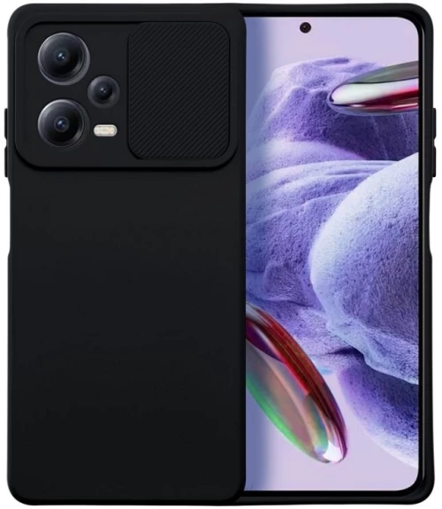 Slide Silicone Case Xiaomi Redmi Note 12 Pro+ 5G - Black