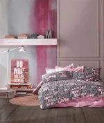 ΣΕΝΤΟΝΙΑ ΕΜΠΡΙΜΕ ΣΕΤ 4 τεμ Αγάπη 299 240X270 Grey-Lila Cott/Pol 70/30 - -